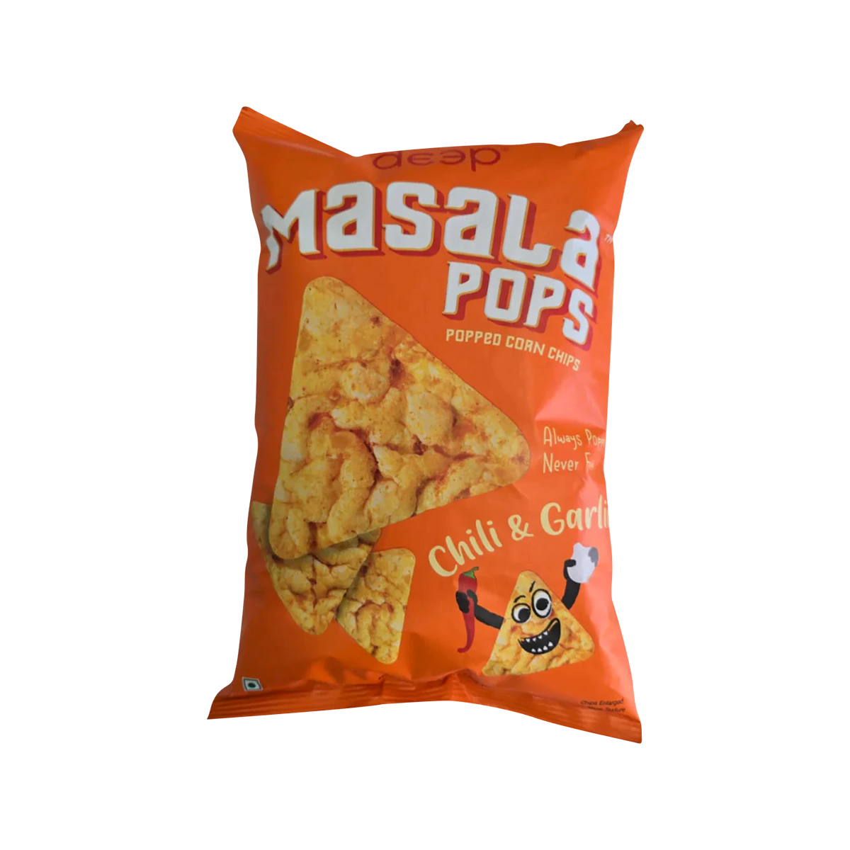 Deep - Masala Pops (Popped Corn Chips Chili & Garlic) | 80g