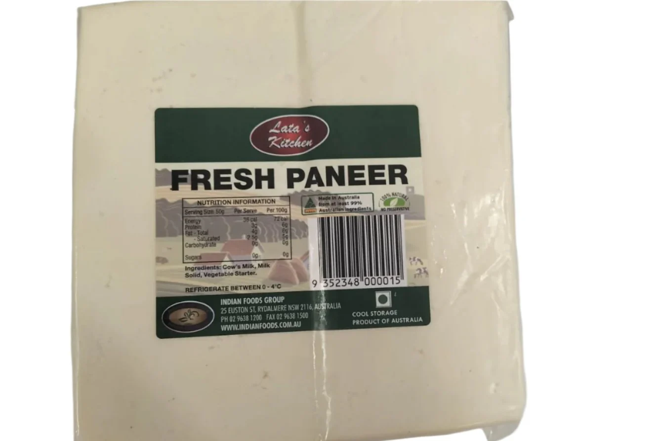 Lata’s Kitchen - Fresh Paneer Block (approx 950g) | 1 Pack