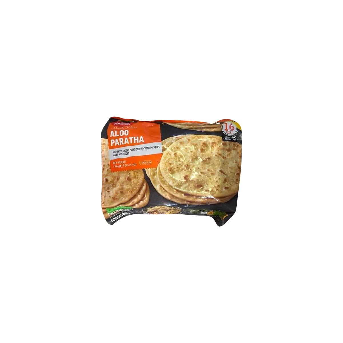 Haldiram's - Aloo Paratha 1.6kg | 16 Pcs