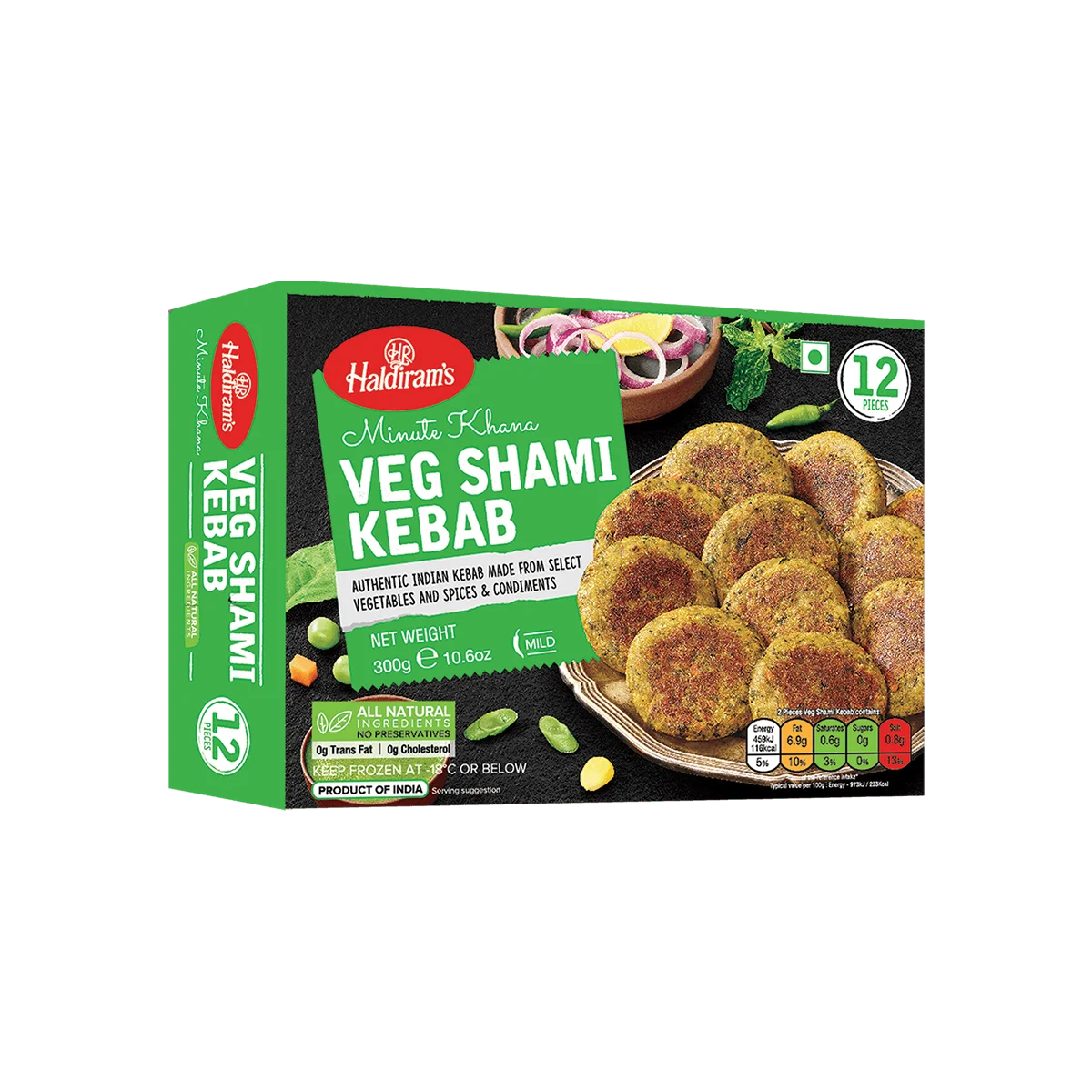Haldiram's - Veg Shami Kebab 12pcs | 300g