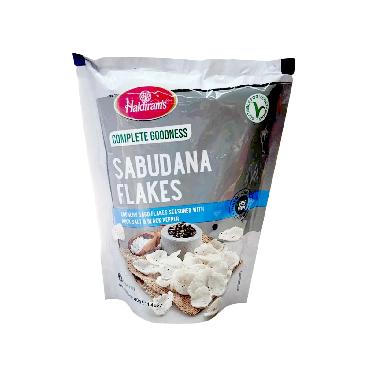 Haldiram's - Crunchy Sabudana Flakes with Rock Salt & Black Pepper (Gluten-free) | 40g