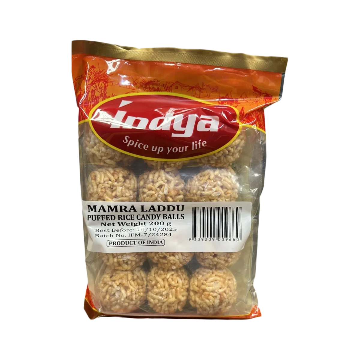 Indya - Mamra Laddu Puffed Rice Candy Balls | 200g