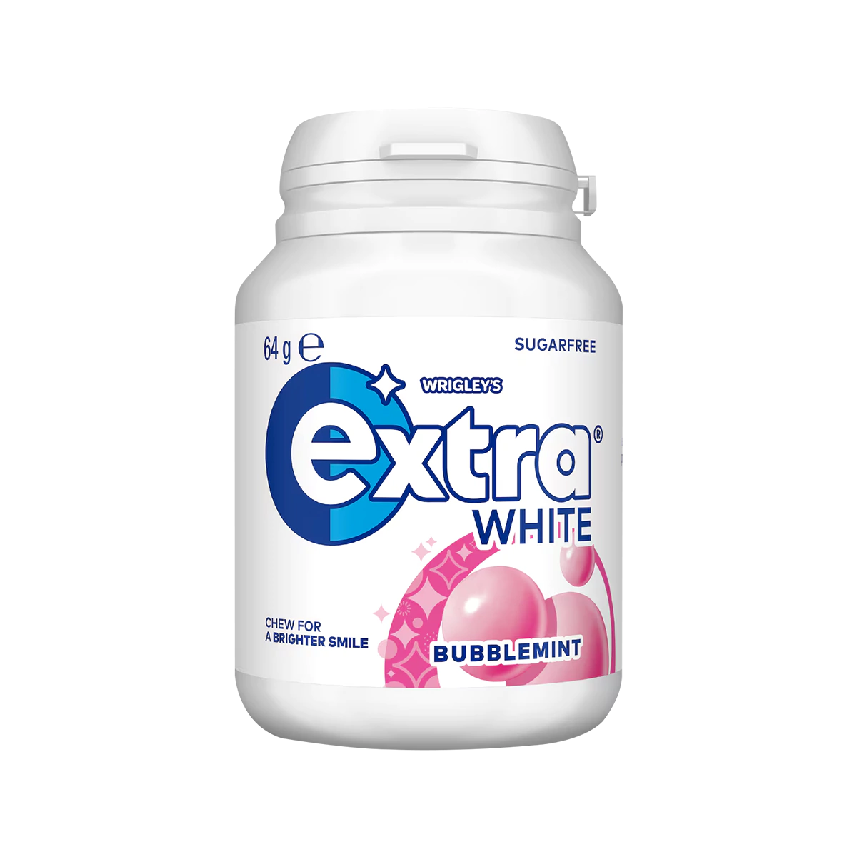 Wrigley’s - Extra White Bubblemint Chewing Gum Bottle Sugarfree | 64g