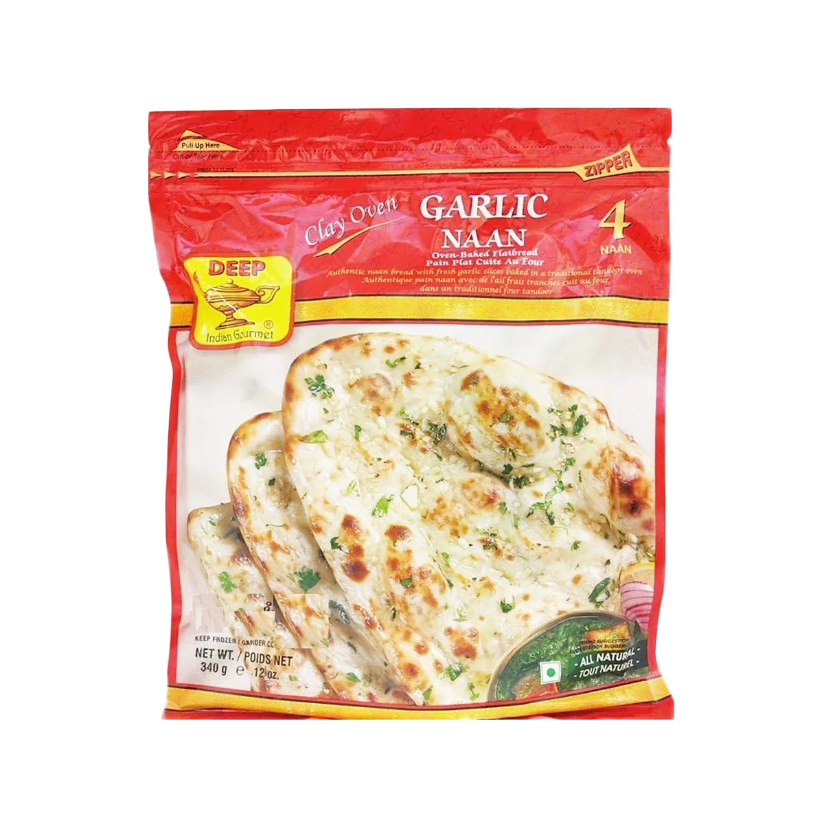 Deep - Garlic Naan | 4 Pcs