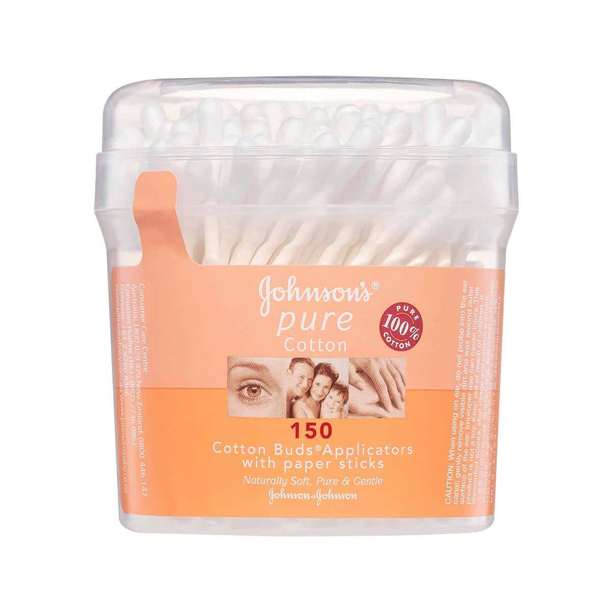 Johnson’s - Pure Cotton Buds with Paper Sticks | 150 Pack