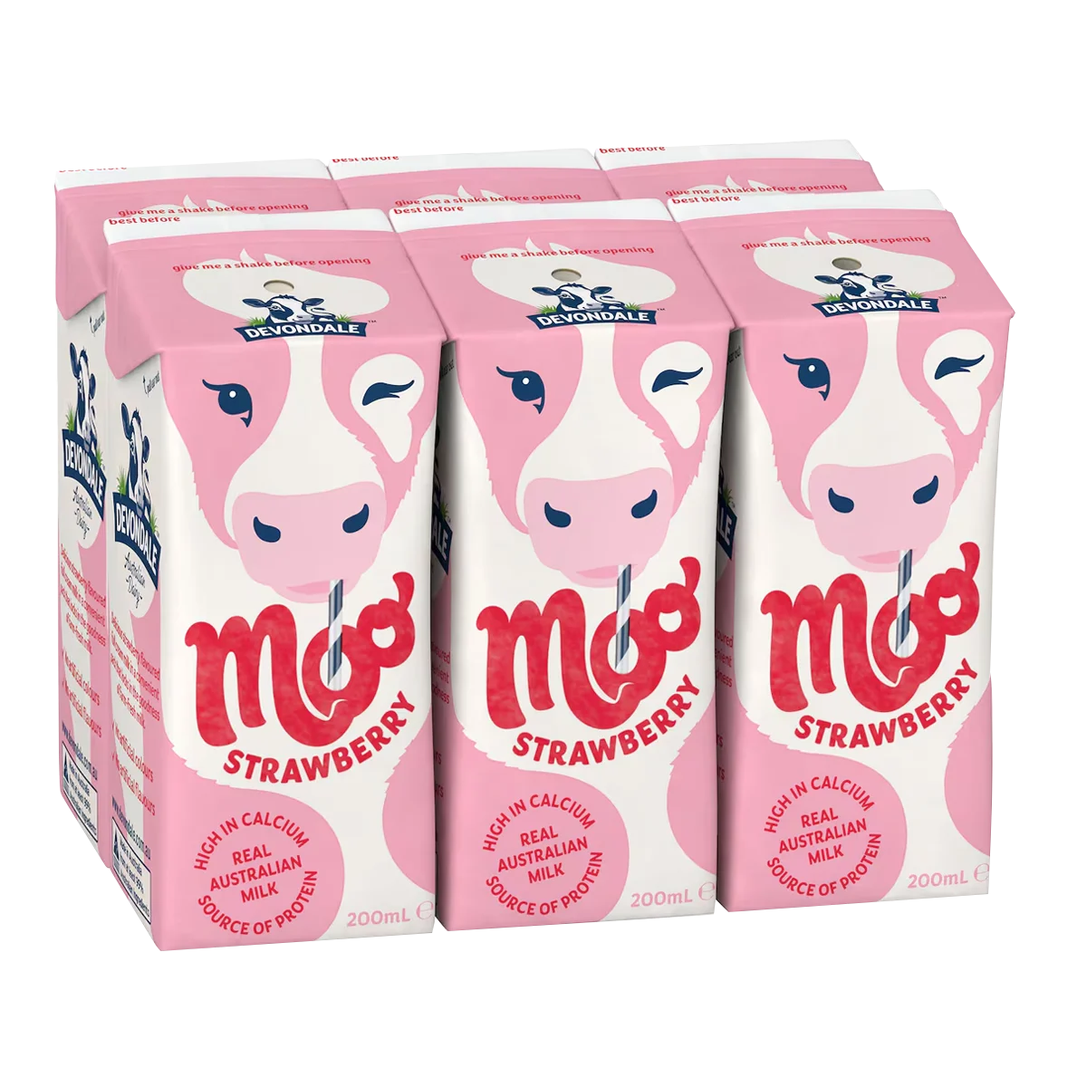 Devondale - Moo Strawberry Milk 200mlX6 | 200ml