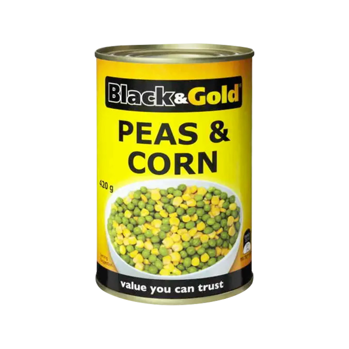 Black & Gold - Peas and Corn Can 400g | 1 Each
