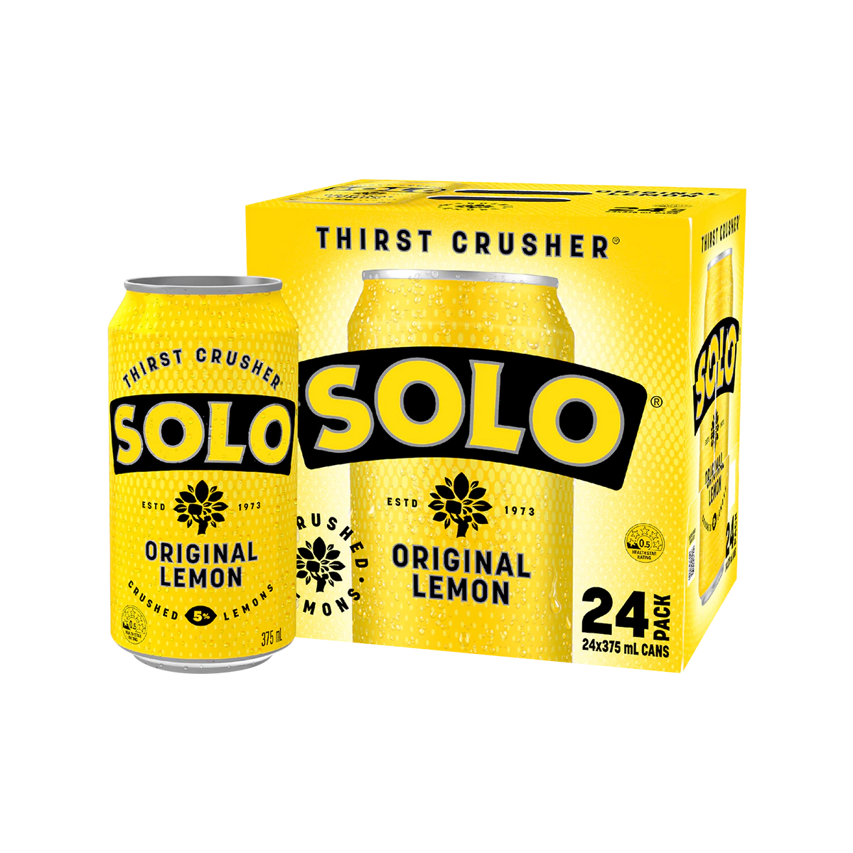Solo - Thirst Crusher Original Lemon Soft Drink 24x375ml | 24 Pack