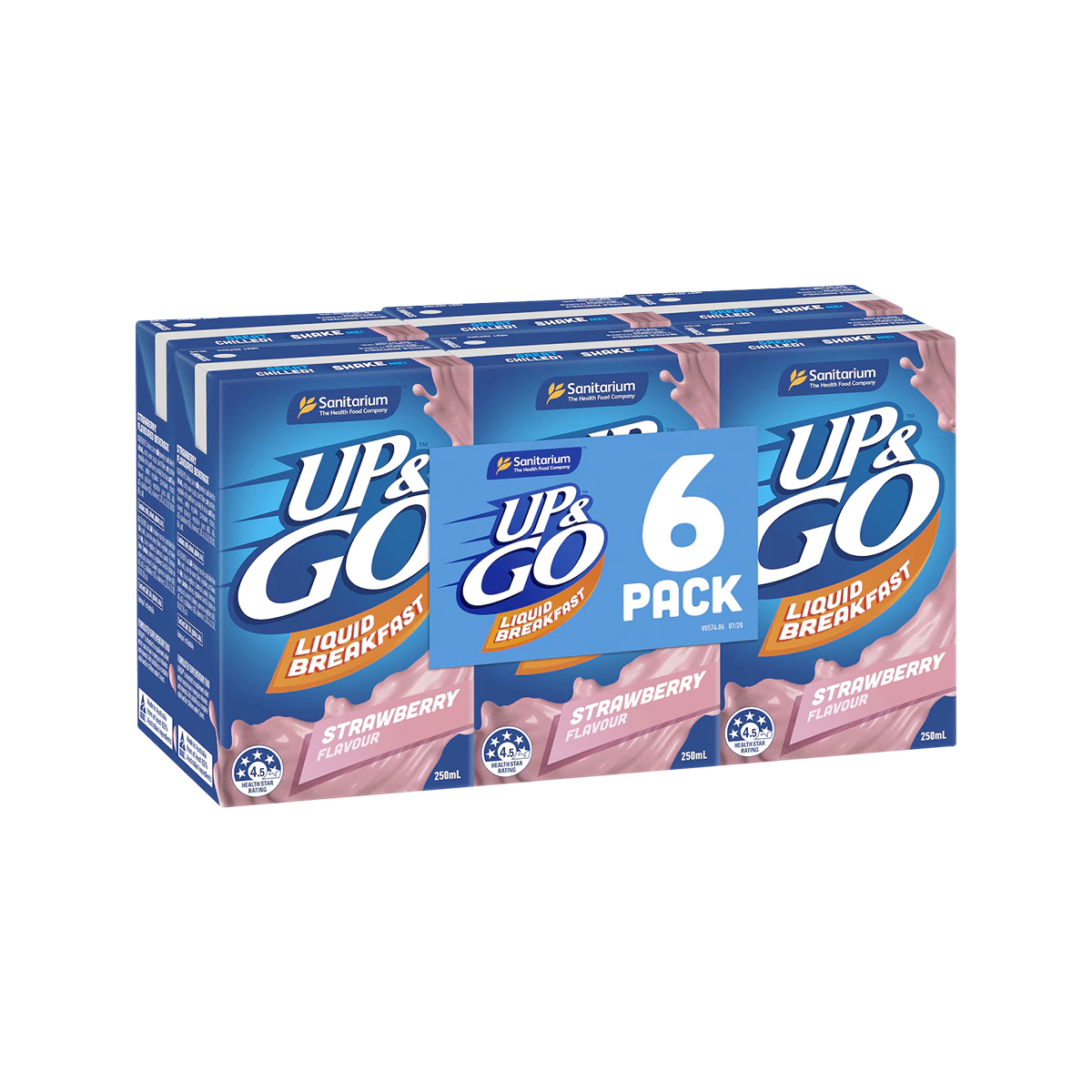 Sanitarium - Up&Go Liquid Breakfast Strawberry 250mlx6 | 6 Pack