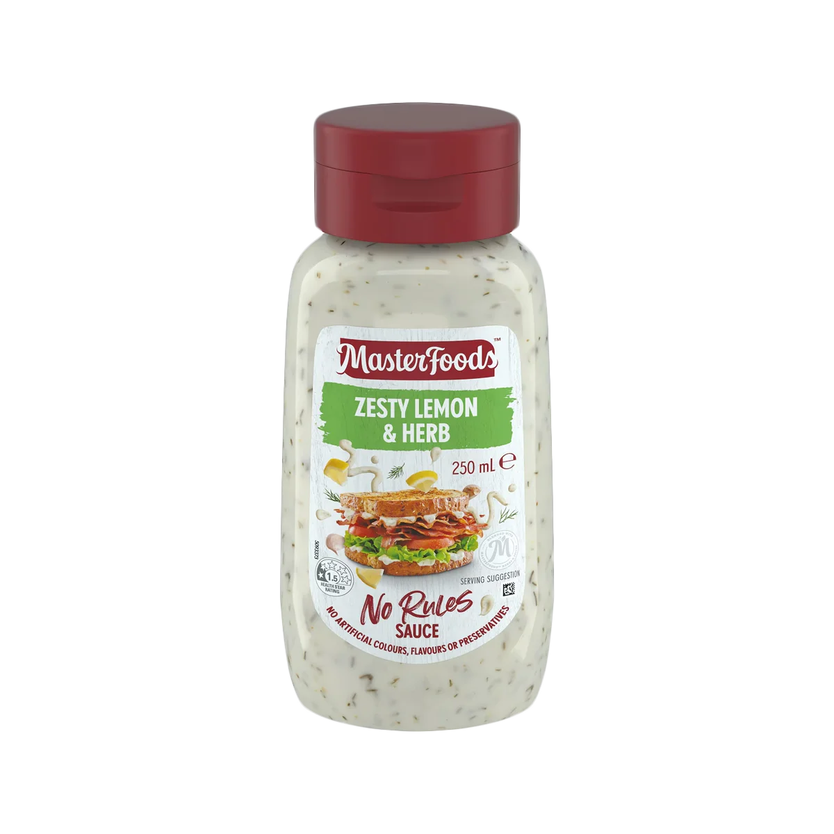 MasterFoods - Zesty Lemon & Herb No Rules Sauce | 250ml