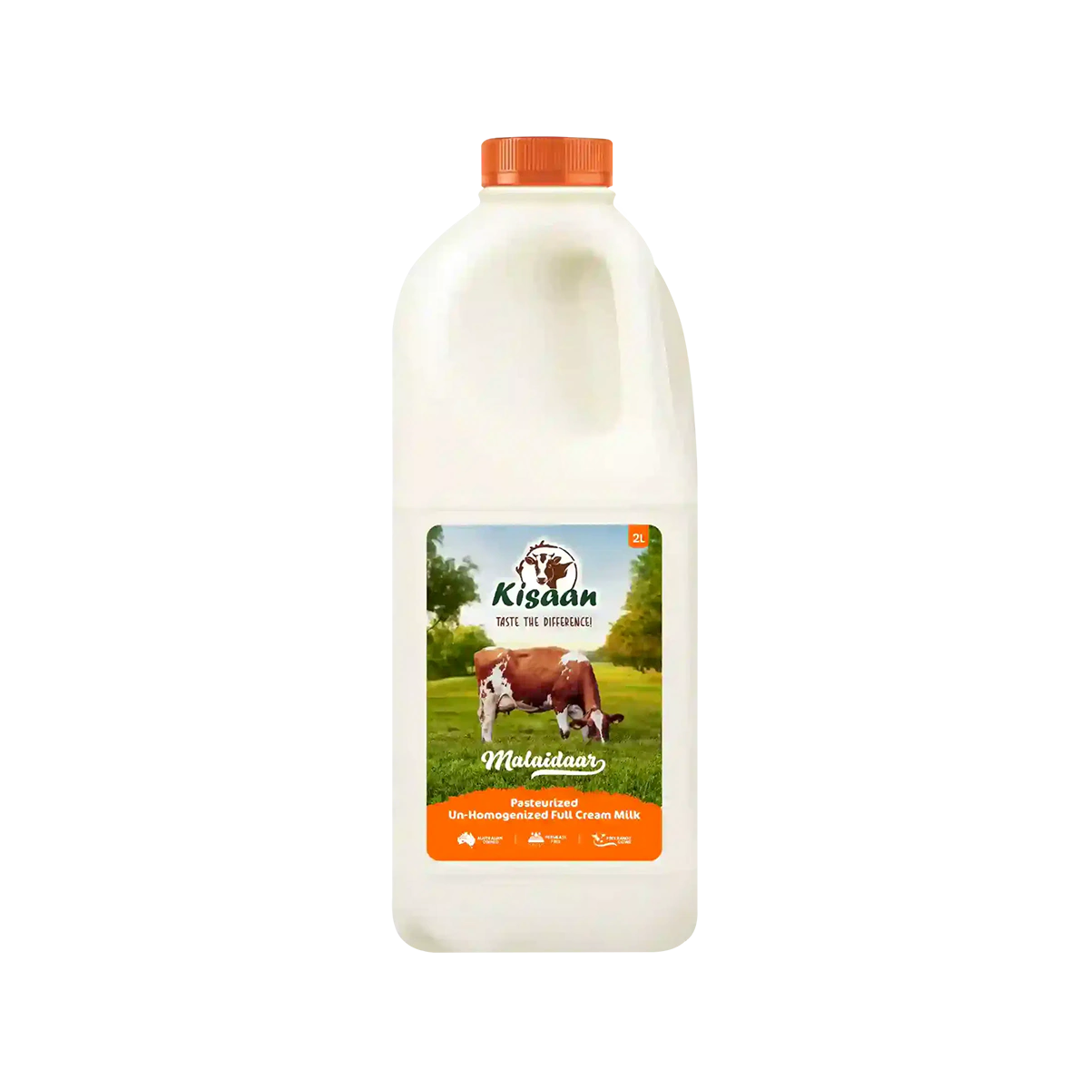 Kisaan - Cow MIlk Full Cream Pasteurized Un-Homogenized | 2L