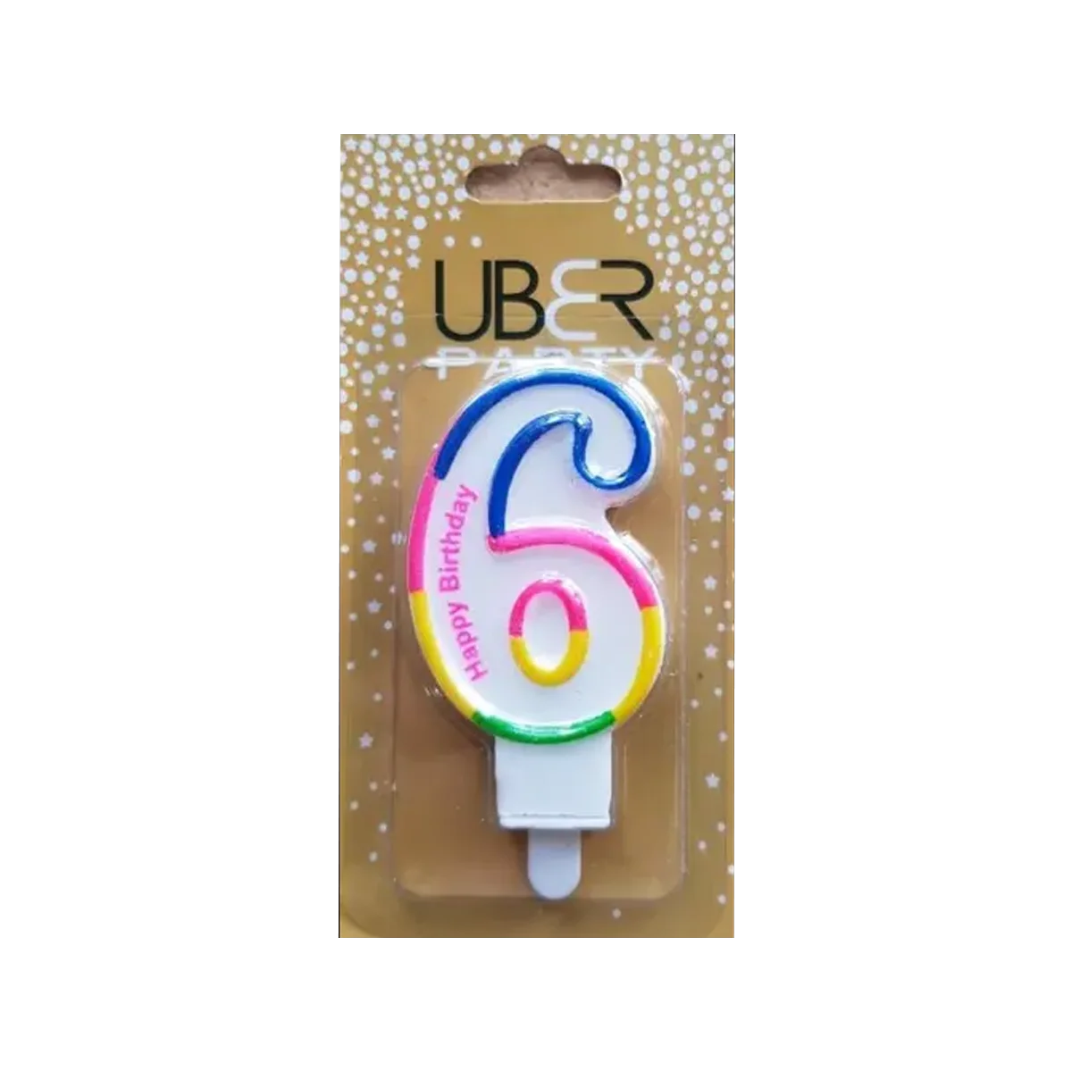 Uber - Number Candle 6 | 1 Pack