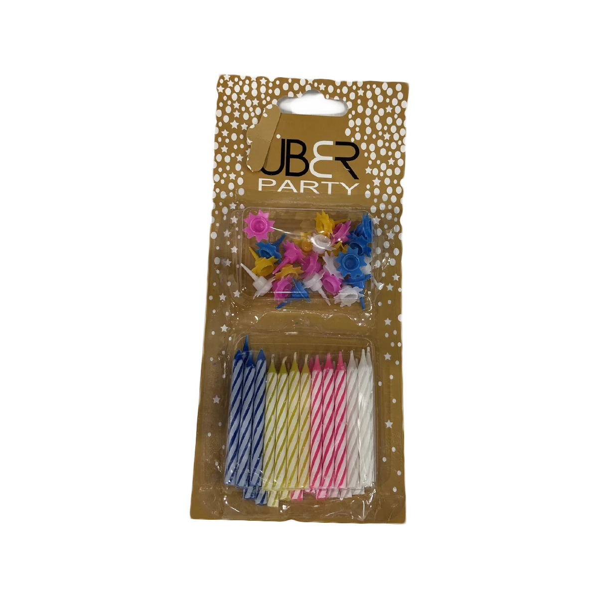 Uber - Spiral Stripe Candles | 24 Pack