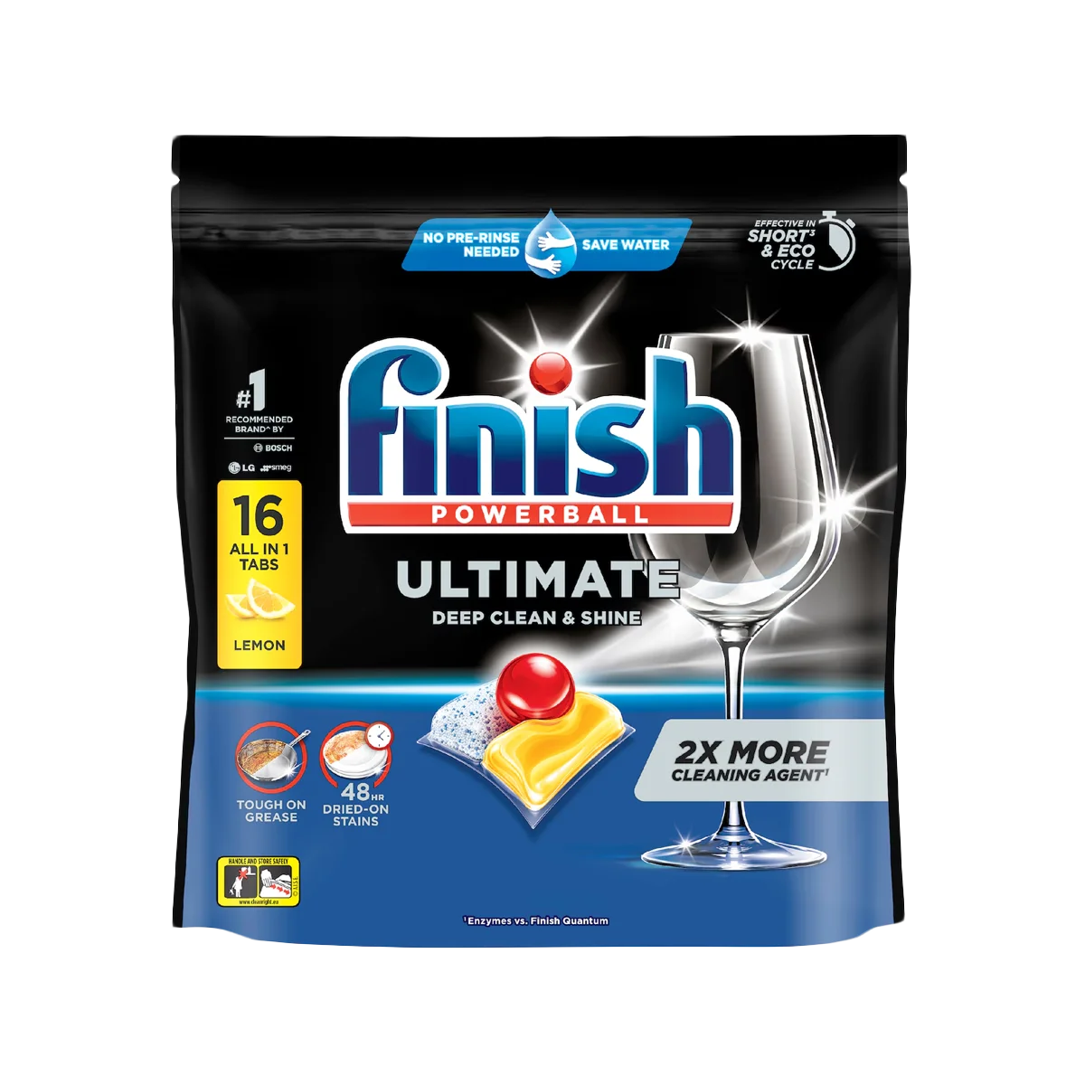 Finish - Ultimate Lemon Dishwasher Tablets | 16 Pack