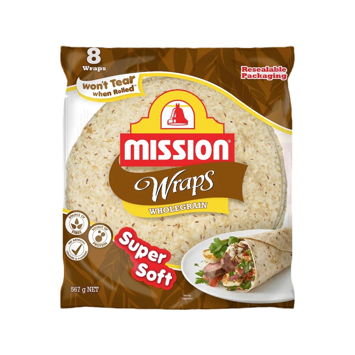 Mission - Wholegrain Wraps 8 Pack | 567g
