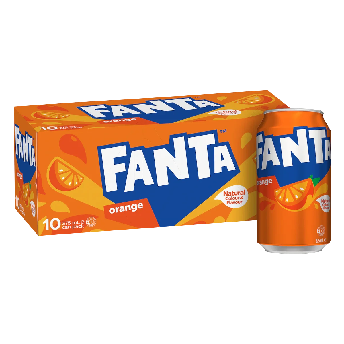 Fanta - Orange Soft Drink Cans 10x375ml | 10 Pack