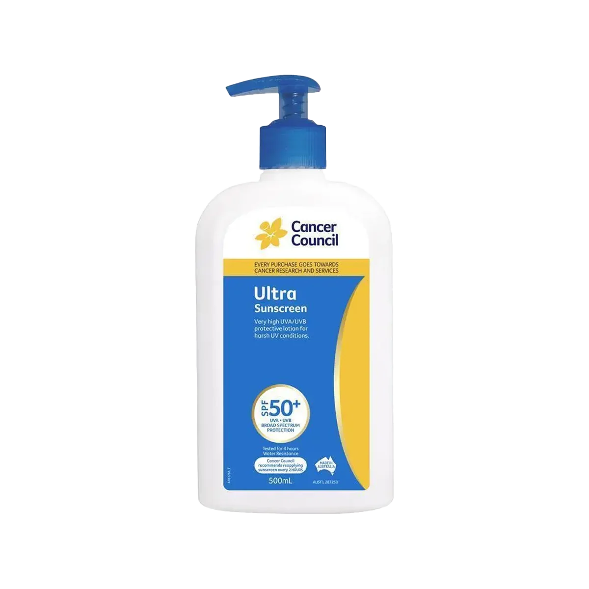 Cancer Council - SPF 50+ Ultra Sunscreen Pump | 500ml