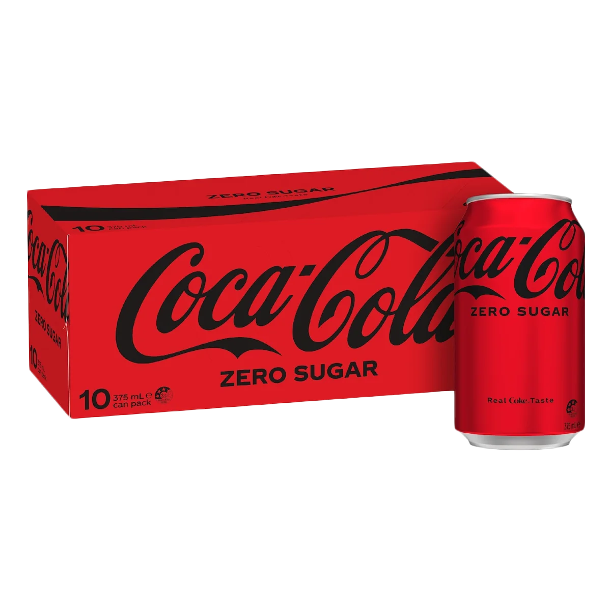 Coca Cola - Zero Sugar Soft Drink Cans 10x375ml | 10 Pack