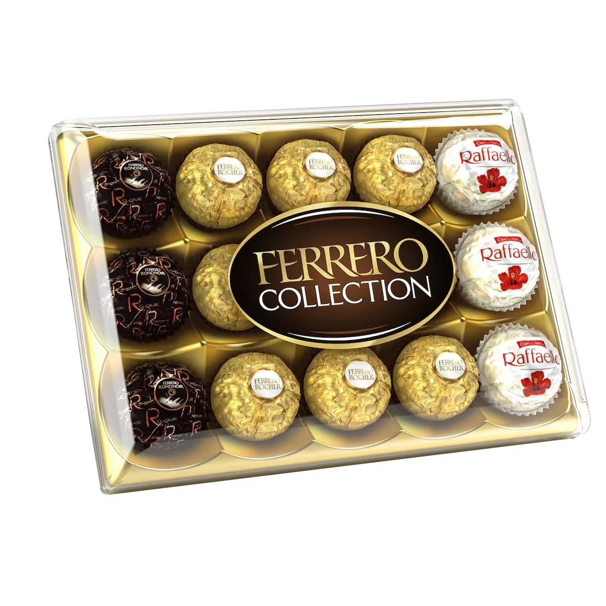 Ferrero - Collection Rocher Raffaello Rondnoir Chocolate Gift Box | 15 Pack