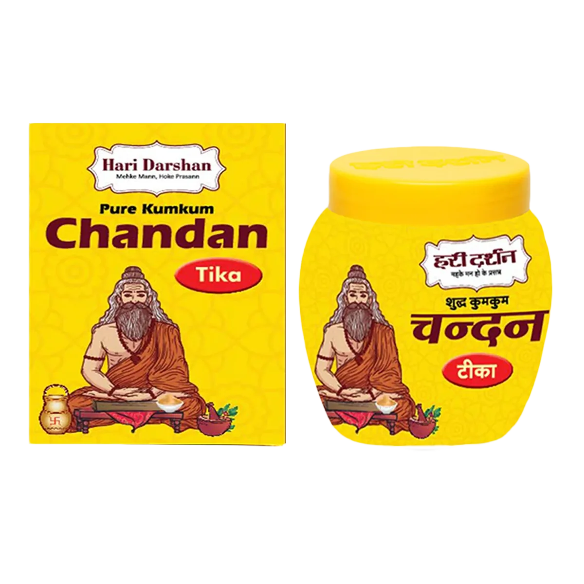 Hari Darshan - Shudh Kumkum Chandan Teeka Yellow Liquid | 1 Pack
