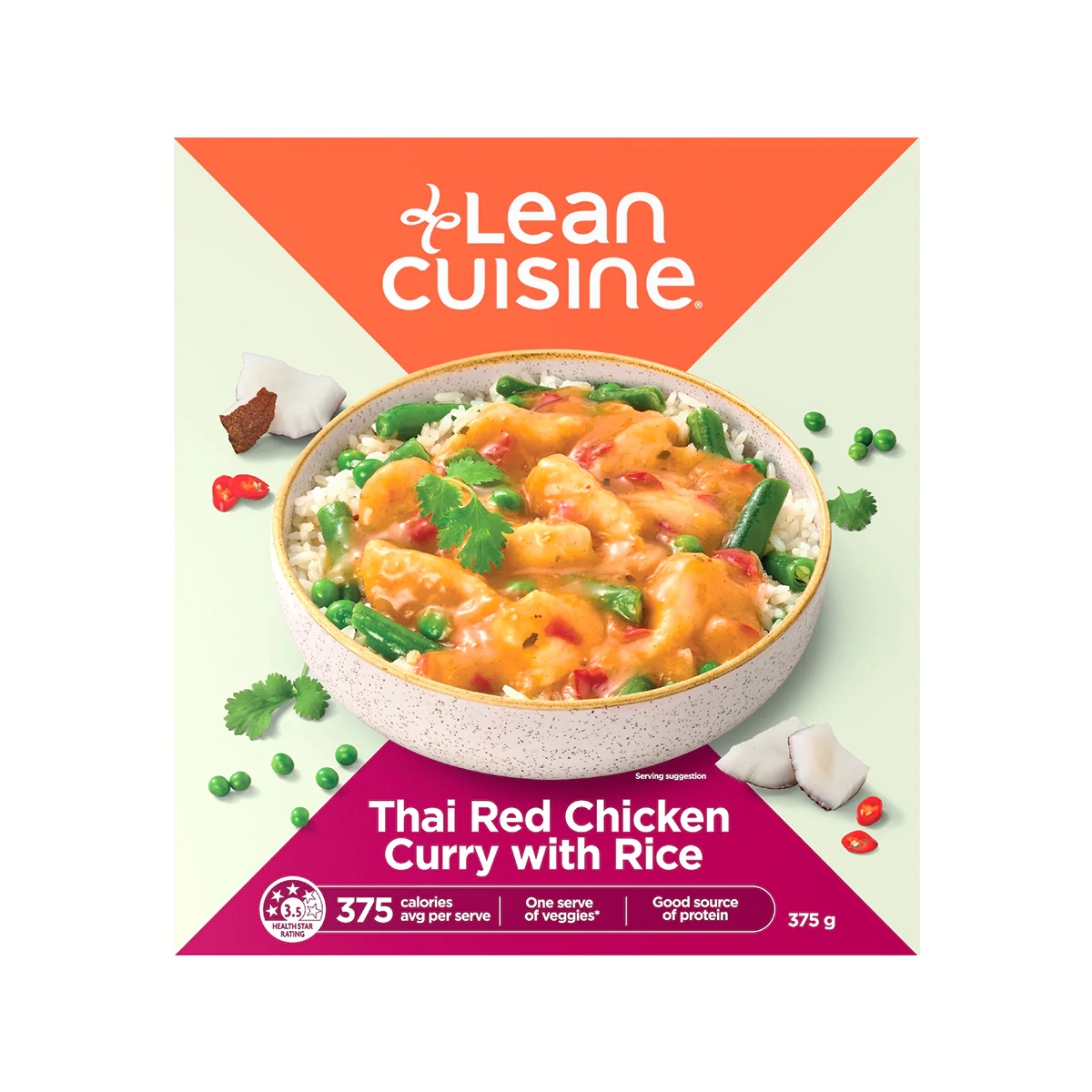 Lean Cuisine - Thai Red Chicken Curry With Rice Frozen Meal | 375g