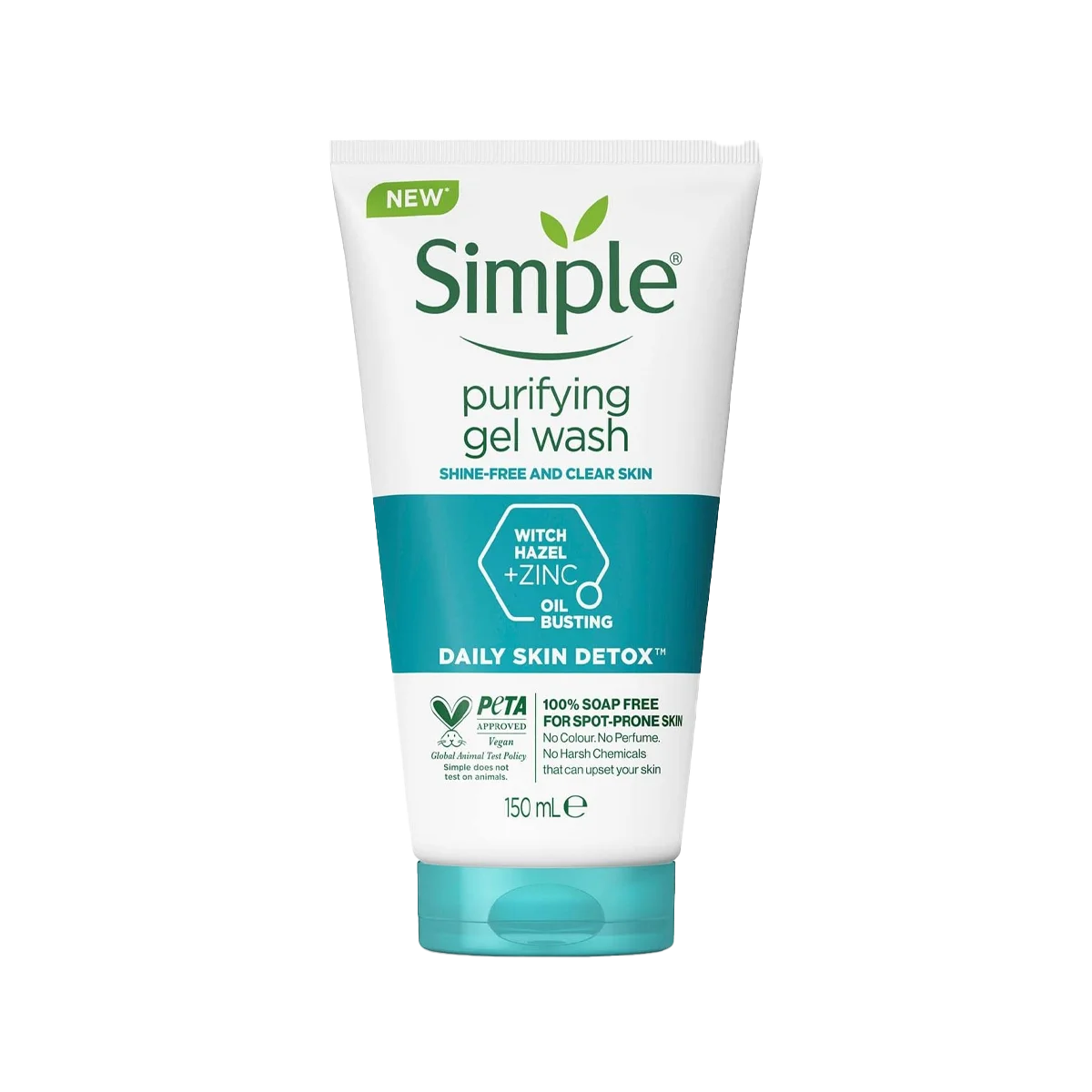 Simple - Cleansing Facial Wash Gel Daily Skin Detox Purifying | 150ml