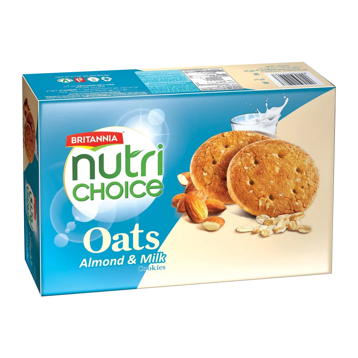 Nutri Choice - Oats Almond Milk Biscuits 75gx6 Value Pack | 450g